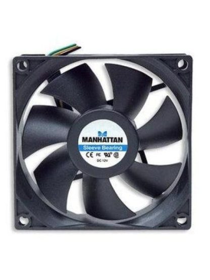 VENTILADOR MANHATTAN 3-PIN PARA PC 80MM 2500RPM NEGRO