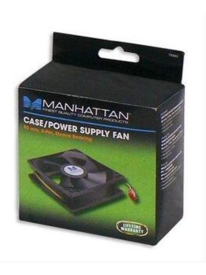 VENTILADOR MANHATTAN 3-PIN PARA PC 80MM 2500RPM NEGRO - Image 4