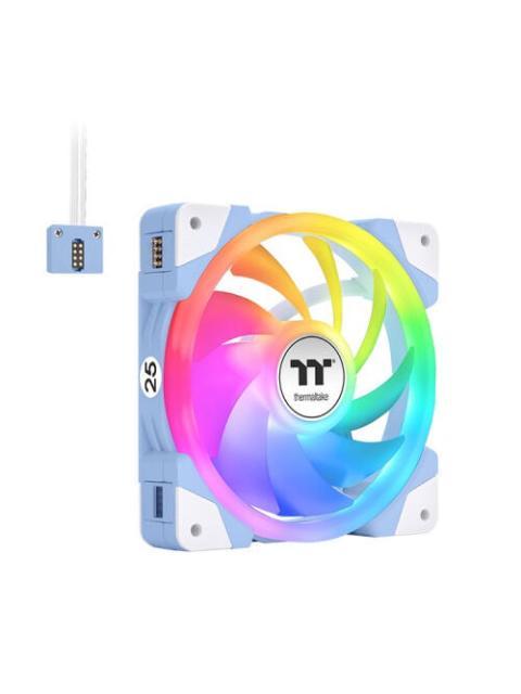 VENTILADOR THERMALTAKE SWAFAN EX12 120 MM 500 - 2000RPM BLANCO-AZUL - 3 VENTILADORES