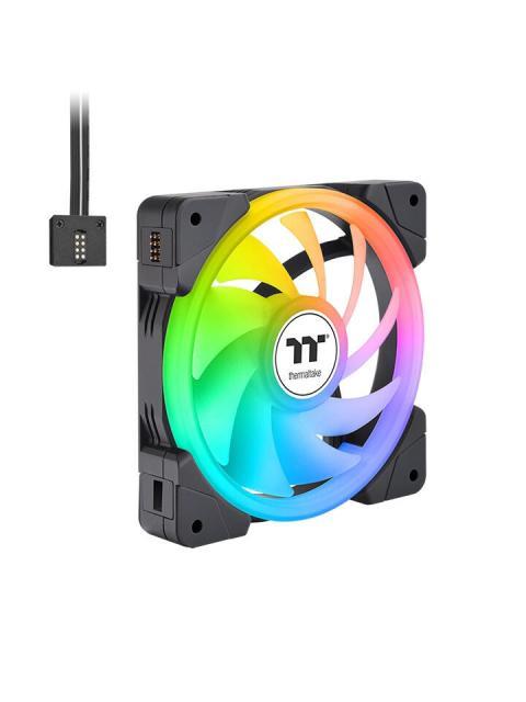 VENTILADOR THERMALTAKE SWAFAN EX12 ARGB SYNC 120MM 500 - 2000RPM NEGRO - 3 PIEZAS