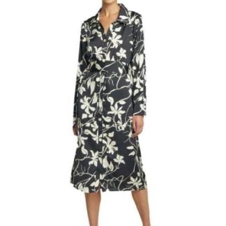 VESTIDO CAMISERO FLORES NEGRO HOLLY LAND