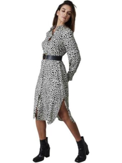 VESTIDO CAMISERO CON CINTURON ANIMAL PRINT HOLLY LAND - Image 2