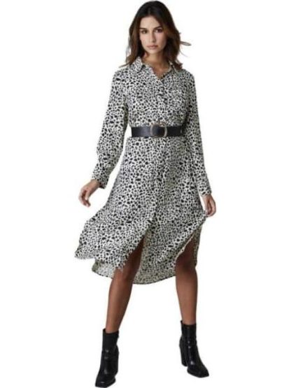 VESTIDO CAMISERO CON CINTURON ANIMAL PRINT HOLLY LAND - Image 4