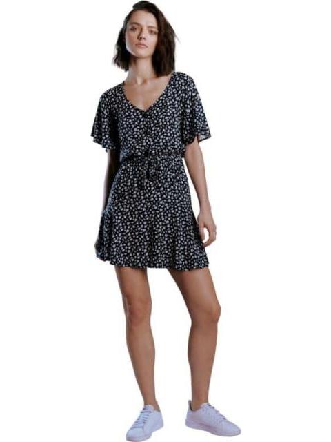 VESTIDO CORTO ESTAMPADO NEGRO HOLLY LAND - Image 5