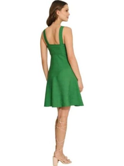 VESTIDO CORTO DE LINO VERDE HOLLY LAND - Image 3
