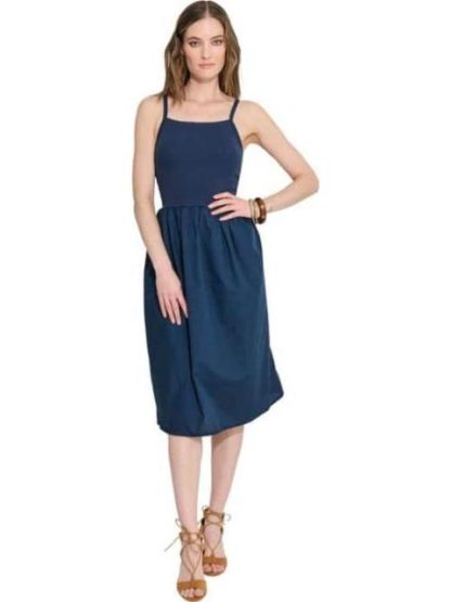 VESTIDO MIDI AZUL MARINO HOLLY LAND - Image 2