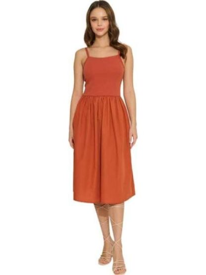 VESTIDO LARGO CON COPAS NARANJA HOLLY LAND - Image 4