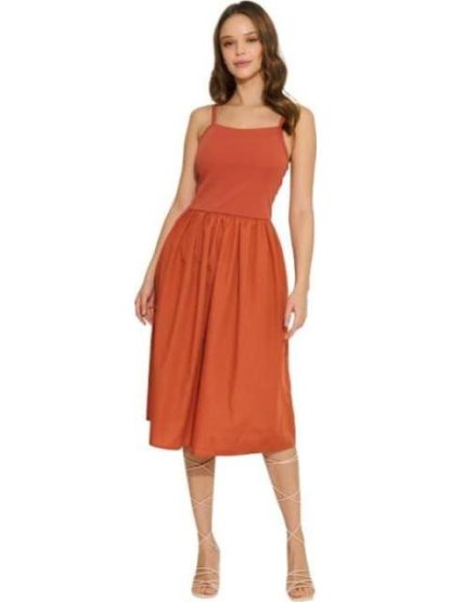 VESTIDO LARGO CON COPAS NARANJA HOLLY LAND - Image 5