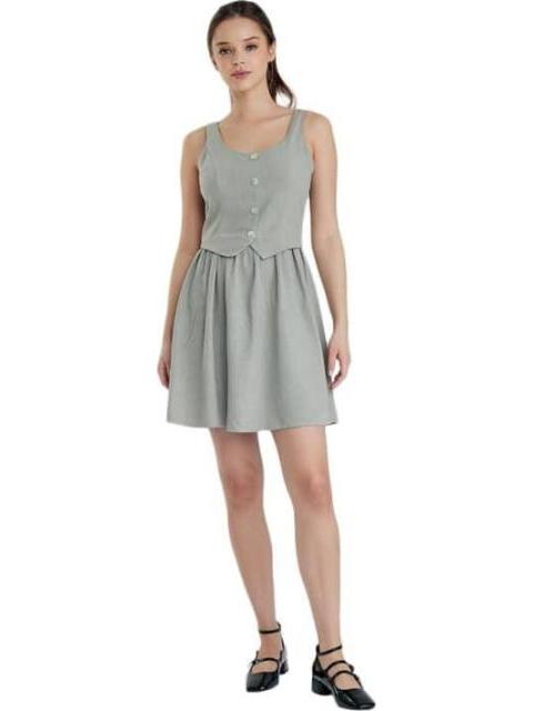 VESTIDO SIN MANGAS AZUL MENTA HOLLY LAND