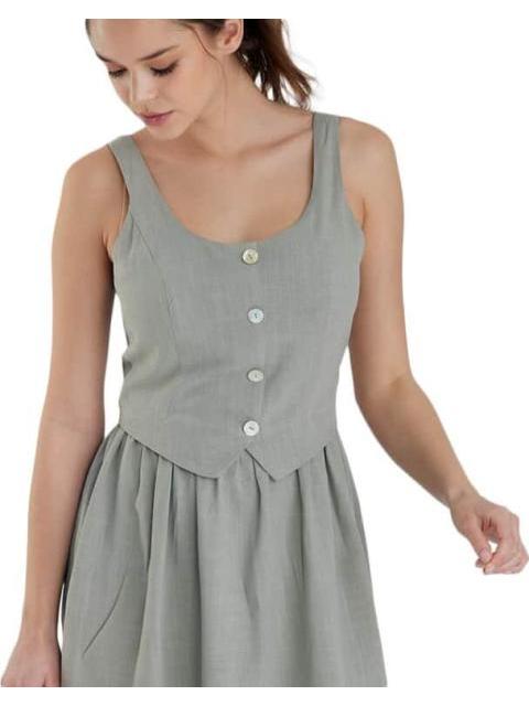 VESTIDO SIN MANGAS AZUL MENTA HOLLY LAND - Image 4