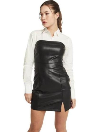 VESTIDO EFECTO PIEL NEGRO HOLLY LAND - Image 4