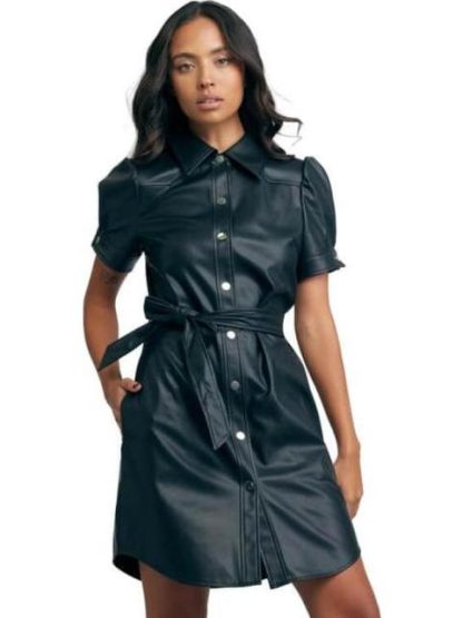 VESTIDO EFECTO PIEL NEGRO HOLLY LAND - Image 5
