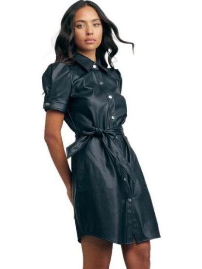 VESTIDO EFECTO PIEL NEGRO HOLLY LAND - Image 6