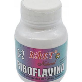 VITAMINA B2 RIBOFLAVINA 100 MG 30 CAP RIKET NATURAL