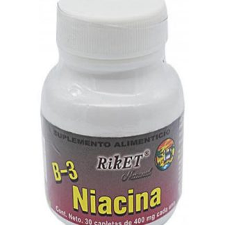 VITAMINA B3 NIACINA 400 MG 30 CAP RIKET NATURAL