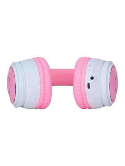VORAGO AUDIFONOS CON MICROFONO RGB HPB-300-K BLUETOOTH-3.5M INALAMBRICO ROSA-BLANCO - Image 6