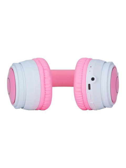 VORAGO AUDIFONOS CON MICROFONO RGB HPB-300-K BLUETOOTH-3.5M INALAMBRICO ROSA-BLANCO - Image 6