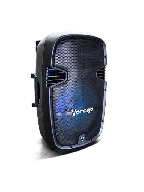 VORAGO BAFLE CON KARAOKE KSP-500 BLUETOOTH INALAMBRICO 100W RMS USB 2.0 NEGRO - INCLUYE TRIPIE + 2 MICROFONOS