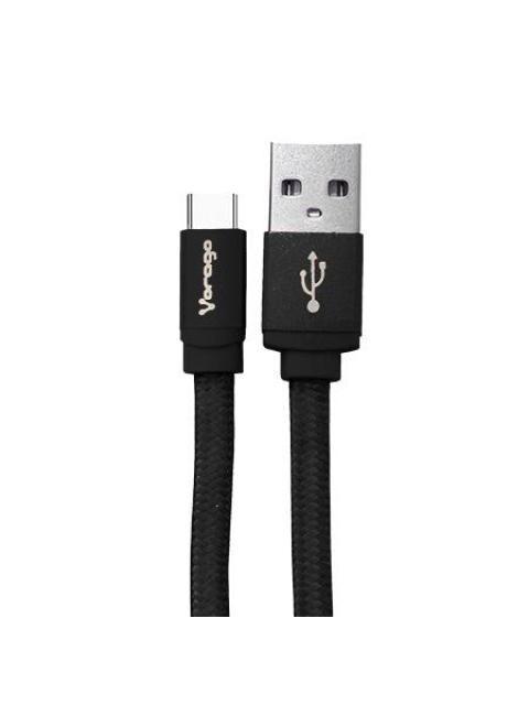 VORAGO CABLE USB MACHO - USB-C MACHO 2 METROS NEGRO