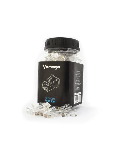 VORAGO CONECTOR RJ-45 TRANSPARENTE 100 PIEZAS - Image 3