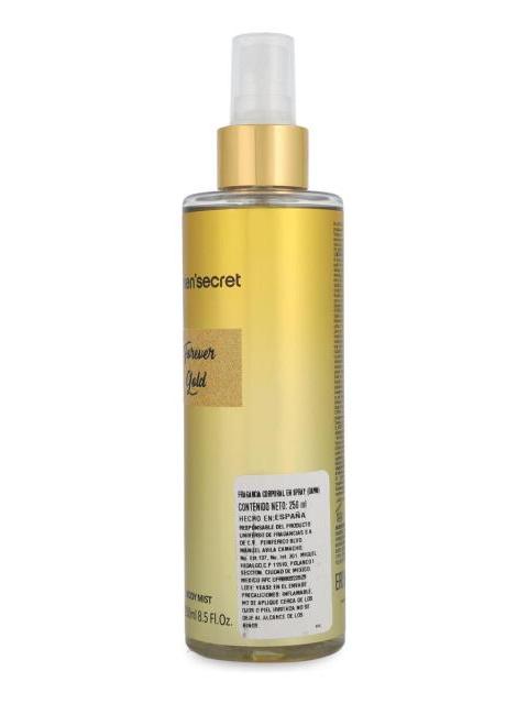 WOMENS SECRET FOREVER GOLD 250ML BODY MIST SPRAY - DAMA - Image 3
