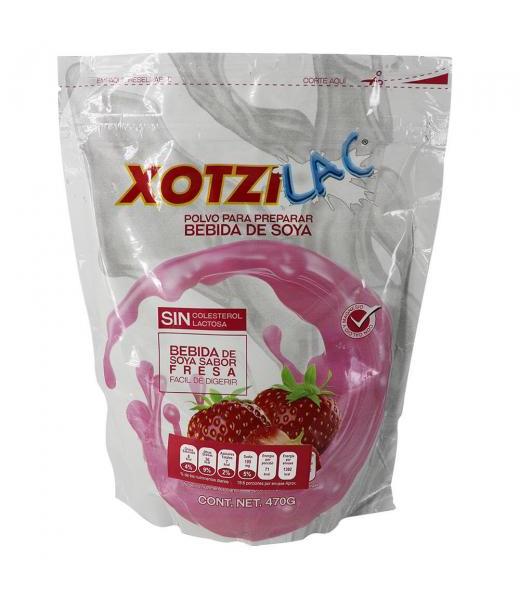 XOTZILAC FRESA 470 GR. POLVO PARA PREPARAR BEBIDA DE SOYA FIBRA XOTZIL