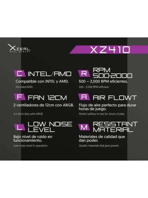 XZEAL XZ410 ENFRIAMIENTO LIQUIDO PARA CPU 2X 120MM 500-2000RPM - Image 5