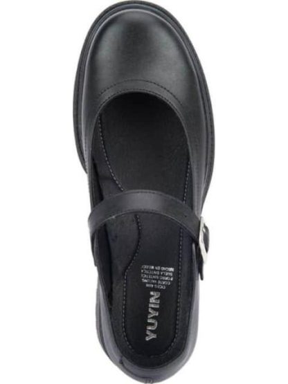 ZAPATO ESCOLAR DE PIEL NEGRO YU YIN - Image 3