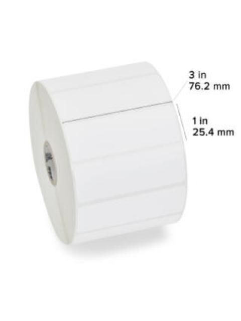 ZEBRA ROLLO DE ETIQUETAS Z-SELECT 4000T 3 X 1 2580 ETIQUETAS BLANCO