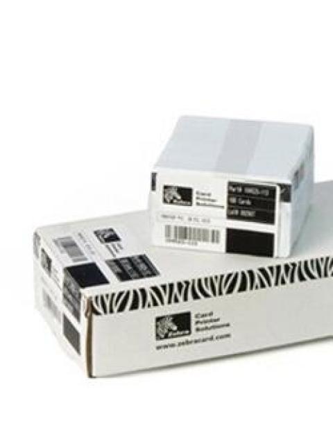 ZEBRA TARJETAS ADHESIVAS DE PVC PARA CREDENCIALES PREMIER CON ADHESIVO 500 PIEZAS