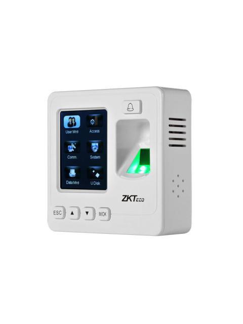 ZKTECO CONTROL DE ACCESO Y ASISTENCIA BIOMETRICO SF100 PANTALLA 2.4 1500 USUARIOS USB BLANCO