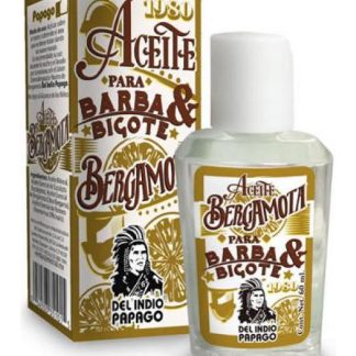 ACEITE DE BERGAMOTA PARA BARBA Y BIGOTE 60 ML DEL INDIO PAPAGO
