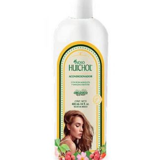 ACONDICIONADOR HUICHOL 400 ML CON ROSA MOSQUETA Y MANZANA SILVEST SHAMPOO DEL INDIO HUICHOL