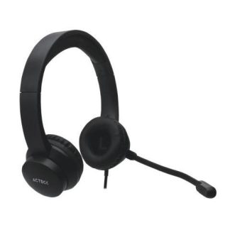 ACTECK AUDIFONOS CON MICROFONO SF10 ALAMBRICO USB NEGRO