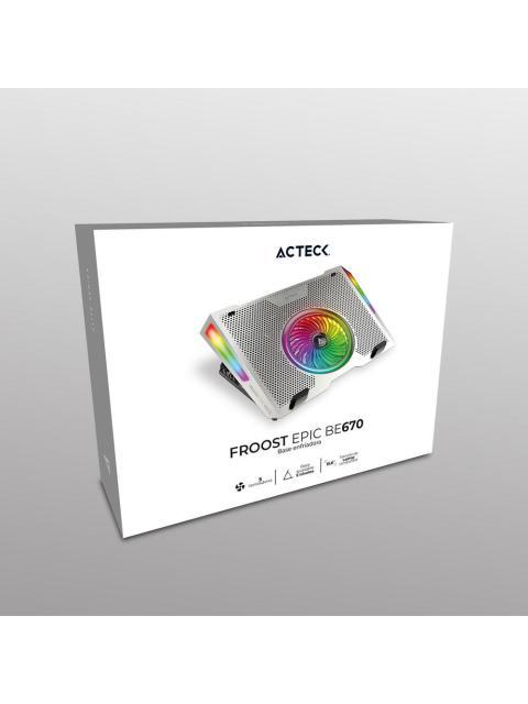 ACTECK BASE ENFRIADORA FROOST EPIC BE670 PARA LAPTOP 15.6 CON 1 VENTILADOR PLATA - Image 3