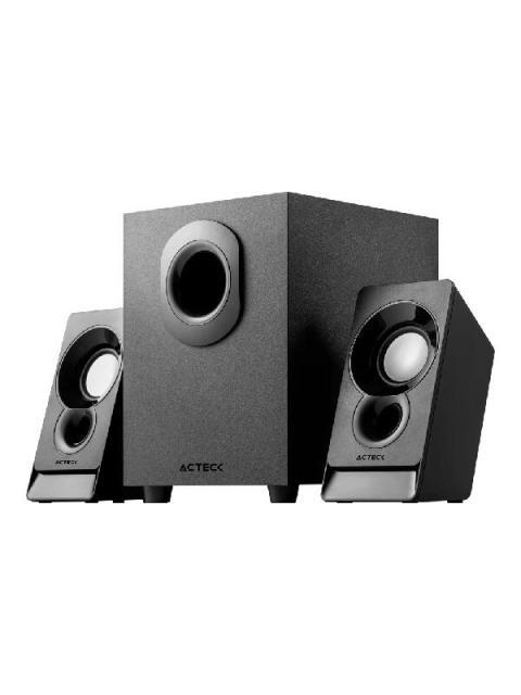 ACTECK BOCINA CON SUBWOOFER ELANT ACT AS470 ALAMBRICO 2.1 CANALES 6W RMS 3.5MM NEGRO