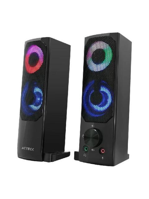 ACTECK BOCINAS ELANT BRICK ALAMBRICO 3W RMS 3.5MM NEGRO