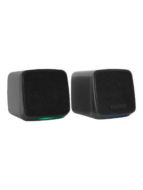 ACTECK BOCINAS ELANT CUBE ALAMBRICO 3W RMS 3.5MM NEGRO