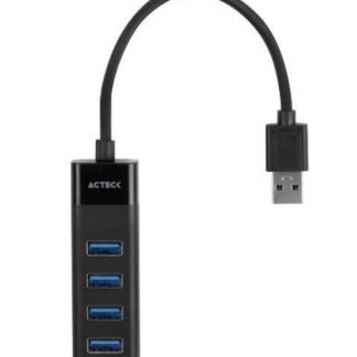 ACTECK HUB USB A 3.0 DE 4 PUERTOS NEGRO