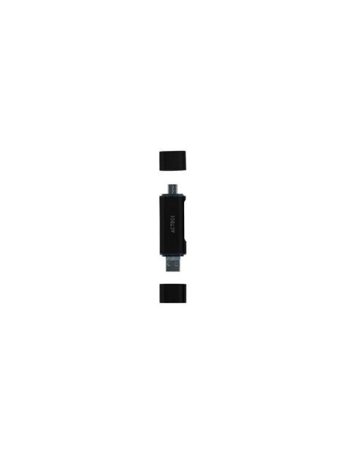 ACTECK LECTOR DE MEMORIA DH450 MICROSD USB A-C NEGRO