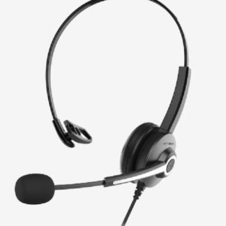 ACTECK MONOAURAL CON MICROFONO CENTRIC PRO HP620 ELITE SERIES ALAMBRICO USB-A 2 METROS NEGRO