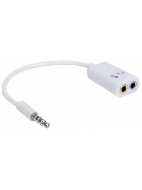 MANHATTAN ADAPTADOR DE AUDIO 3.5MM MACHO - 2X 3.5MM HEMBRA BLANCO - Image 3