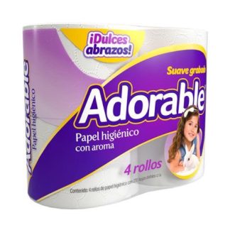 ADORABLE HIGIENICO 270 HOJAS 4 PZ
