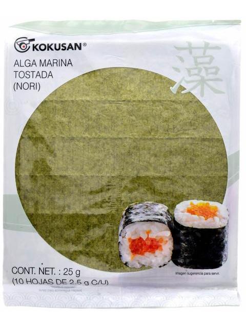 ALGA MARINA TOSTADA NORI 10 HOJAS 2.5 G C U KOKUSAN