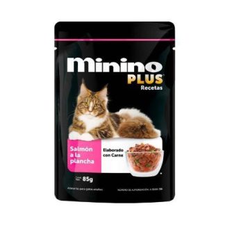 ALIMENTO PARA GATO MININO PLUS SALMON A LA PLANCHA 85 GR