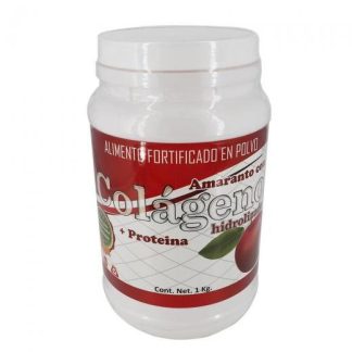 AMARANTO C COLAGENO HIDROL. +PROTEINA SABOR ARANDANO 1 KG MIEL SALUD Y VIDA