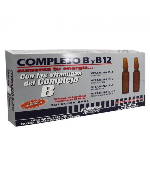 AMP. COMPLEJO B Y B12 C 10 C LAS VIT. DEL COMPLEJO B GN+VIDA