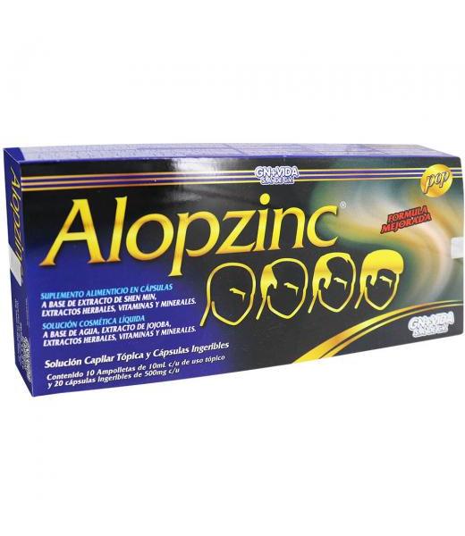 AMP. FCO. ALOPZINC (TOPICA) C 10 + 20 CAPS. A BASE DE AGUA BIDEST GN+VIDA