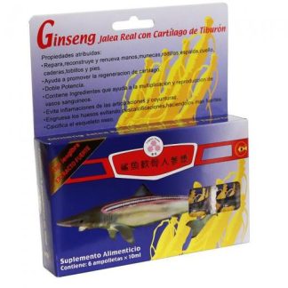 AMP. GINSENG JALEA REAL CON CARTILAGO DE TIBURON C 6 (10ML C U) NATURAL SYSTEM