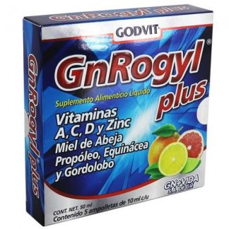 AMP. GNROGYL PLUS C 5 INGERIBLE C VITAMINAS A C D Y ZINC MIEL DE GN+VIDA